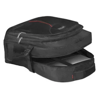 Rucsac pentru laptop 15.6", carbon, poliester negru, buzunare laterale și inferioare impermeabile, Defender