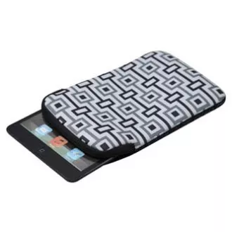 Husă tabletă 10.1", model geometric, neopren alb, REDUCERE