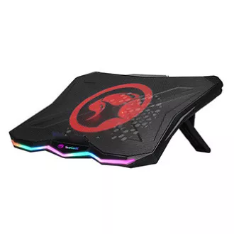 Suport laptop, FN-40, iluminare color, cu ventilator, negru-roșu, Marvo, cu hub cu 2 porturi, PRE-VÂNZARE Suport laptop, FN-40, iluminare color, cu ventilator, negru-roșu, Marvo, cu hub cu 2 porturi, PRE-VÂNZARE