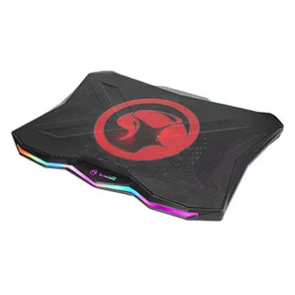 Suport laptop, FN-40, iluminare color, cu ventilator, negru-roșu, Marvo, cu hub cu 2 porturi, PRE-VÂNZARE Suport laptop, FN-40, iluminare color, cu ventilator, negru-roșu, Marvo, cu hub cu 2 porturi, PRE-VÂNZARE