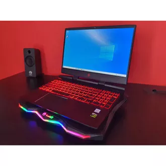 Suport laptop, FN-40, iluminare color, cu ventilator, negru-roșu, Marvo, cu hub cu 2 porturi, PRE-VÂNZARE Suport laptop, FN-40, iluminare color, cu ventilator, negru-roșu, Marvo, cu hub cu 2 porturi, PRE-VÂNZARE