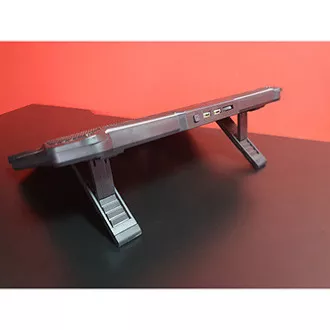 Suport laptop, FN-40, iluminare color, cu ventilator, negru-roșu, Marvo, cu hub cu 2 porturi, PRE-VÂNZARE Suport laptop, FN-40, iluminare color, cu ventilator, negru-roșu, Marvo, cu hub cu 2 porturi, PRE-VÂNZARE