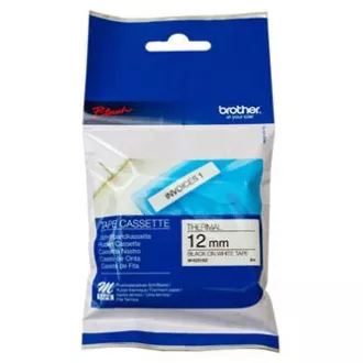Bandă originală pentru imprimantă de etichete Brother, Brother, TM-K231, imprimare neagră/fond alb, nelaminată, 8m, 12mm