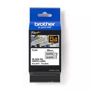 Bandă originală pentru imprimantă de etichete Brother, Brother, FLE-2511, imprimare neagră/fond alb, nelaminată, 21 mm, 45 mm x 10,5 mm, 72 buc.