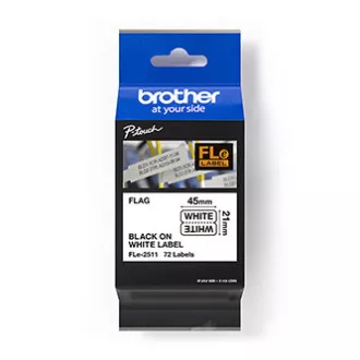 Bandă originală pentru imprimantă de etichete Brother, Brother, FLE-2511, imprimare neagră/fond alb, nelaminată, 21 mm, 45 mm x 10,5 mm, 72 buc. Bandă originală pentru imprimantă de etichete Brother, Brother, FLE-2511, imprimare neagră/fond alb, nelaminată, 21 mm, 45 mm x 10,5 mm, 72 buc.