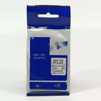 Compatibil cu banda master. Bandă pentru imprimantă de etichete, pentru Brother, PT-S121, imprimare neagră/bază translucidă, nelaminată, 8m, 9mm Compatibil cu banda master. Bandă pentru imprimantă de etichete, pentru Brother, PT-S121, imprimare neagră/bază translucidă, nelaminată, 8m, 9mm