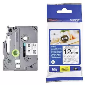 Bandă originală pentru imprimantă de etichete Brother, Brother, TZE-131S, imprimare neagră/bază translucidă, laminată, 4m, 12mm