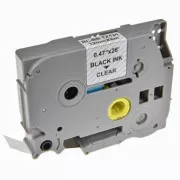 Bandă adezivă pentru etichete compatibilă G&G, pentru Brother, TZE-131, imprimare neagră/suport transparent, laminată, 8m, 12mm