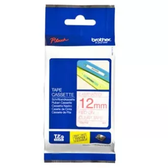 Bandă originală pentru imprimantă de etichete Brother, Brother, TZE-132, imprimare roșie/bază translucidă, laminată, 8m, 12mm