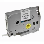 Bandă adezivă pentru etichete compatibilă G&G, pentru Brother, TZE-211, imprimare neagră/bază albă, laminată, 8m, 6mm