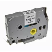 Bandă adezivă pentru etichete compatibilă G&G, pentru Brother, TZE-221, imprimare neagră/bază albă, laminată, 8m, 9mm