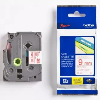 Bandă originală pentru imprimantă de etichete Brother, Brother, TZE-222, imprimare roșu/fond alb, laminată, 8m, 9mm