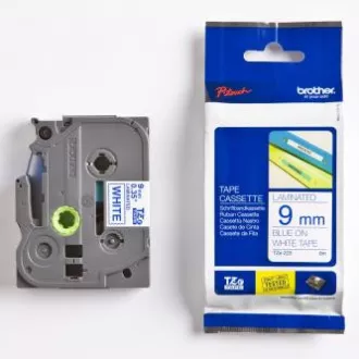 Bandă originală pentru imprimantă de etichete Brother, Brother, TZE-223, imprimare albastră/fond alb, laminată, 8m, 9mm Bandă originală pentru imprimantă de etichete Brother, Brother, TZE-223, imprimare albastră/fond alb, laminată, 8m, 9mm