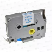 Bandă adezivă pentru etichete compatibilă G&G, pentru Brother, TZE-223, imprimare albastră/suport alb, laminată, 8m, 9mm