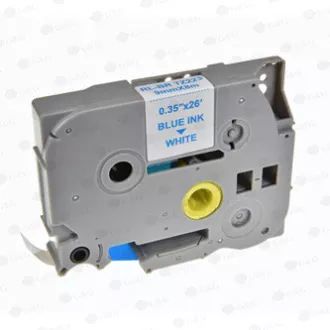 Bandă adezivă pentru etichete compatibilă G&G, pentru Brother, TZE-223, imprimare albastră/suport alb, laminată, 8m, 9mm