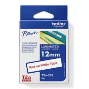 Bandă originală pentru imprimantă de etichete Brother, Brother, TZE-232, imprimare roșu/fond alb, laminată, 8m, 12mm