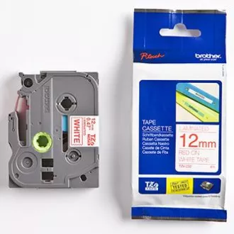 Bandă originală pentru imprimantă de etichete Brother, Brother, TZE-232, imprimare roșu/fond alb, laminată, 8m, 12mm