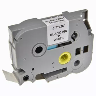 Bandă adezivă pentru etichete compatibilă G&G, pentru Brother, TZE-241, imprimare neagră/bază albă, laminată, 8m, 18mm Bandă adezivă pentru etichete compatibilă G&G, pentru Brother, TZE-241, imprimare neagră/bază albă, laminată, 8m, 18mm