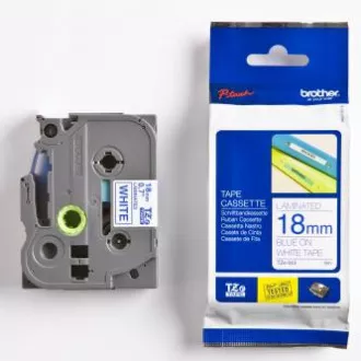 Bandă originală pentru imprimantă de etichete Brother, Brother, TZE-243, imprimare albastră/fond alb, laminată, 8m, 18mm