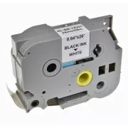 Bandă adezivă pentru etichete compatibilă G&G, pentru Brother, TZE-251, imprimare neagră/bază albă, laminată, 8m, 24mm