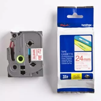 Bandă originală pentru imprimantă de etichete Brother, Brother, TZE-252, imprimare roșu/fond alb, laminată, 8m, 24mm