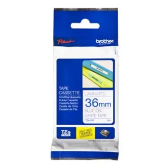 Bandă originală pentru imprimantă de etichete Brother, Brother, TZE-263, imprimare albastră/fond alb, laminată, 8m, 36mm
