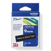 Bandă originală pentru imprimantă de etichete Brother, Brother, TZE-325, imprimare albă/fond negru, laminată, 8m, 9mm
