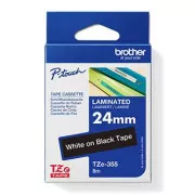 Bandă originală pentru imprimantă de etichete Brother, Brother, TZE-355, imprimare albă/fond negru, laminată, 8m, 24mm