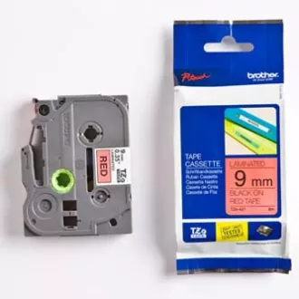 Bandă originală pentru imprimantă de etichete Brother, Brother, TZE-421, imprimare neagră/fond roșu, laminată, 8m, 9mm