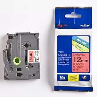 Bandă originală pentru imprimantă de etichete Brother, Brother, TZE-431, imprimare neagră/fond roșu, laminată, 8m, 12mm