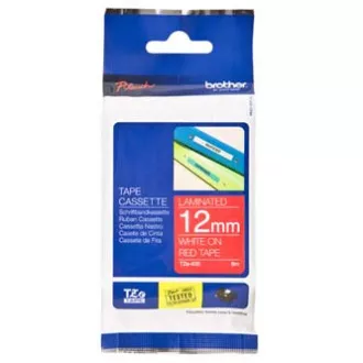 Bandă originală pentru imprimantă de etichete Brother, Brother, TZE-435, imprimare albă/fond roșu, laminată, 8m, 12mm