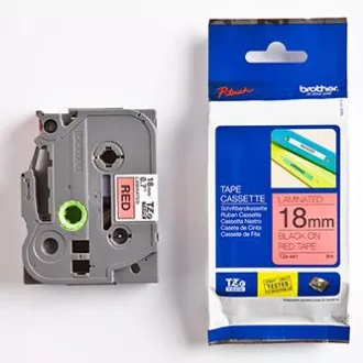 Bandă originală pentru imprimantă de etichete Brother, Brother, TZE-441, imprimare neagră/fond roșu, laminată, 8m, 18mm