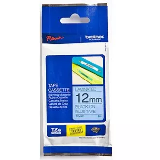 Bandă originală pentru imprimantă de etichete Brother, Brother, TZE-531, imprimare neagră/fond albastru, laminată, 8m, 12mm