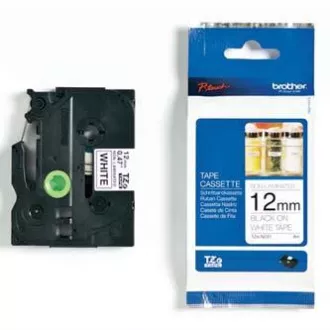 Bandă originală pentru imprimantă de etichete Brother, Brother, TZE-N231, imprimare neagră/fond alb, nelaminată, 8m, 12mm
