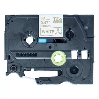 Bandă originală pentru imprimantă de etichete Brother, Brother, TZE-R234, imprimare aurie/fond alb, 4m, 12mm, în dungi