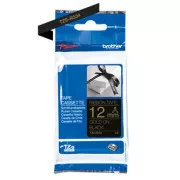 Bandă originală pentru imprimantă de etichete Brother, Brother, TZE-R334, imprimare aurie/fond negru, textil, 4m, 12mm