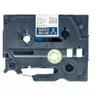 Bandă originală pentru imprimantă de etichete Brother, Brother, TZE-RN34, imprimare aurie/fond albastru, 4m, 12mm, dungi