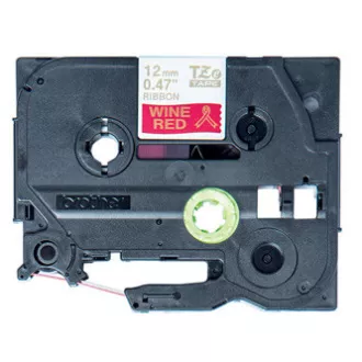 Bandă originală pentru imprimantă de etichete Brother, Brother, TZE-RW34, imprimare aurie/fond roșu, 4m, 12mm, în dungi