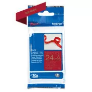 Bandă originală pentru imprimantă de etichete Brother, Brother, TZE-RW54, imprimeu auriu/fond roșu vin, textil, 4m, 24mm