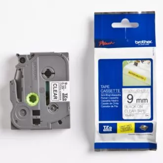 Bandă originală pentru imprimantă de etichete Brother, Brother, TZE-S121, imprimare neagră/bază translucidă, laminată, 8m, 9mm, extrem de adezivă