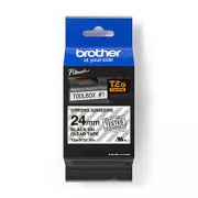 Bandă originală pentru imprimantă de etichete Brother, Brother, TZE-S151, imprimare neagră/substrat translucid, laminată, 8m, 24mm, extrem de adh