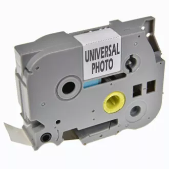 Bandă adezivă compatibilă G&G pentru imprimantă de etichete Brother, TZE-S231, imprimare neagră/bază albă, laminată, 8m, 12mm, extrem de adezivă
