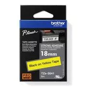 Bandă originală pentru imprimantă de etichete Brother, Brother, TZE-S641, imprimare neagră/suport galben, laminată, 8m, 18mm, extrem de adezivă