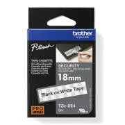 Bandă originală Brother pentru imprimante de etichete Brother, Brother, TZE-SE4, imprimare neagră/suport alb, laminată, 8m, 18mm, sigilare