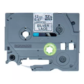 Bandă originală pentru imprimantă de etichete Brother, Brother, TZE-MPSL31, imprimare neagră/suport argintiu, 4 m, 12 mm, model dantelă Bandă originală pentru imprimantă de etichete Brother, Brother, TZE-MPSL31, imprimare neagră/suport argintiu, 4 m, 12 mm, model dantelă