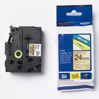 Bandă originală pentru imprimantă de etichete Brother, Brother, TZE-PR851, imprimare neagră/fond auriu, laminată, 8m, 24mm Bandă originală pentru imprimantă de etichete Brother, Brother, TZE-PR851, imprimare neagră/fond auriu, laminată, 8m, 24mm