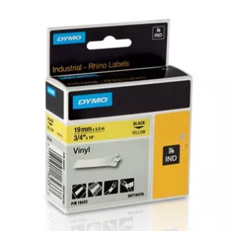 Bandă Dymo originală pentru imprimantă de etichete, Dymo, 18433, S0718470, imprimare neagră/fond galben, 5,5 m, 19 mm, RHINO vinil profi D1 Bandă Dymo originală pentru imprimantă de etichete, Dymo, 18433, S0718470, imprimare neagră/fond galben, 5,5 m, 19 mm, RHINO vinil profi D1