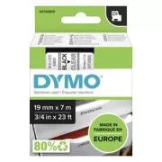 Bandă Dymo originală pentru imprimantă de etichete, Dymo, 45800, S0720820, imprimare neagră/bază transparentă, 7m, 19mm, D1