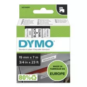 Bandă Dymo originală pentru imprimantă de etichete, Dymo, 45803, S0720830, imprimare neagră/fond alb, 7m, 19mm, D1