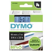 Bandă Dymo originală pentru imprimantă de etichete, Dymo, 45806, S0720860, imprimare neagră/fond albastru, 7m, 19mm, D1